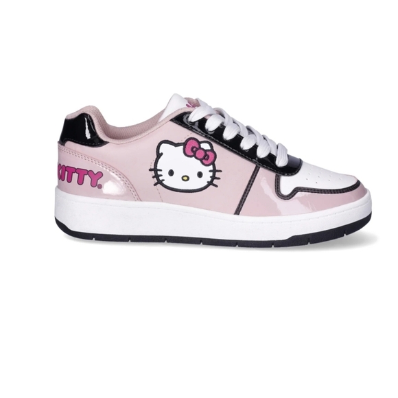Hello Kitty Sanrio Pink And White Animee Y2K Kawaii Soft Girl Sneakers Size 8 - Picture 2 of 8